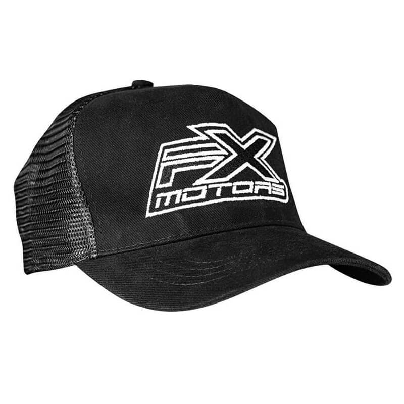 casquette fxmotors logo brode noir blanc ventilee