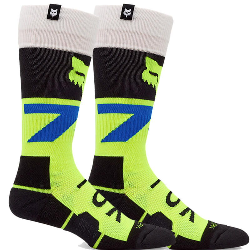 chaussette fox racing 360 tine jaune noir