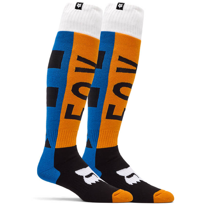 chaussette fox racing collect 180 mx bleu orange 26