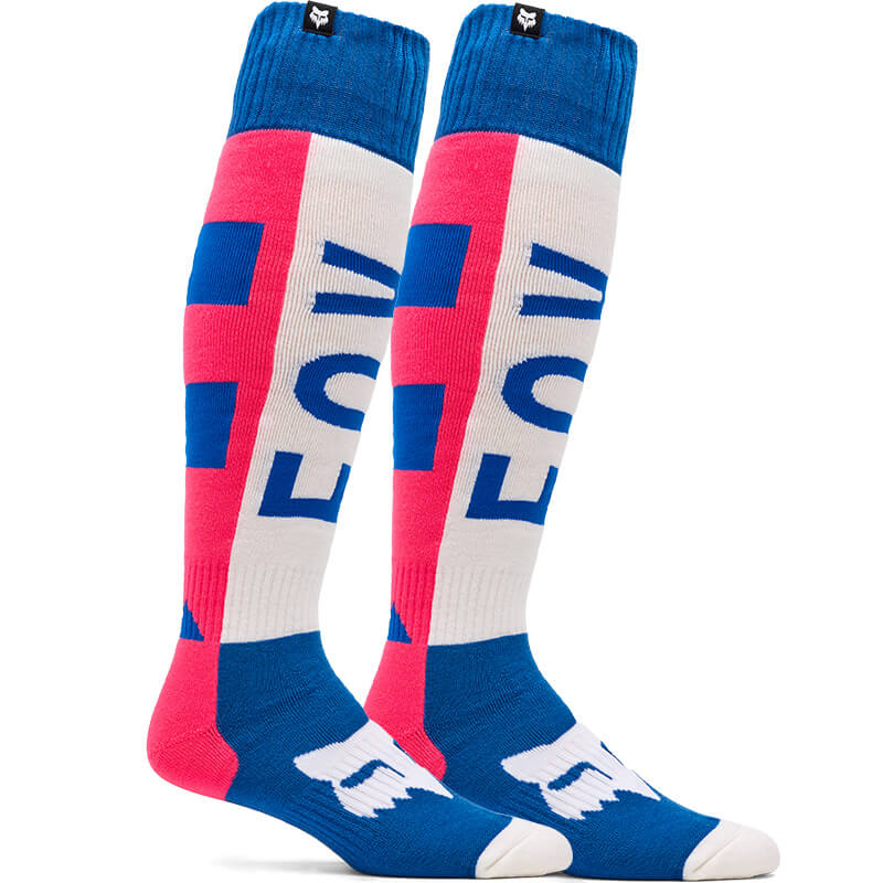 chaussette fox racing collect 180 mx bleu rose 26