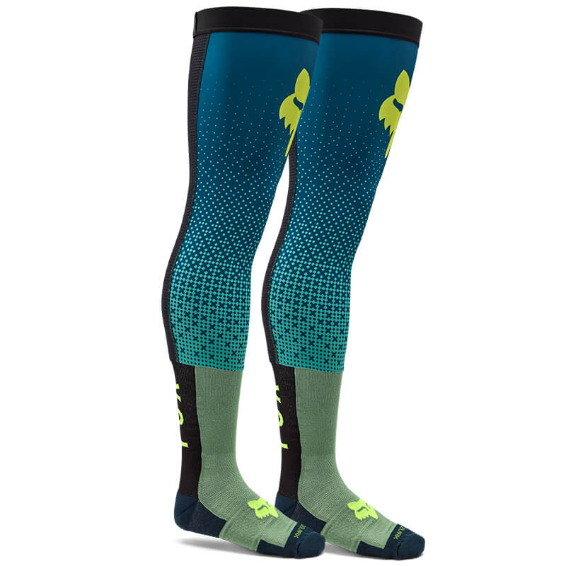 chaussette fox racing flexair noir bleu jaune mx