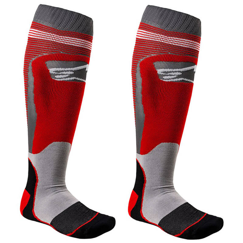 chaussettes alpinestars mx plus1 rouge gris 2020