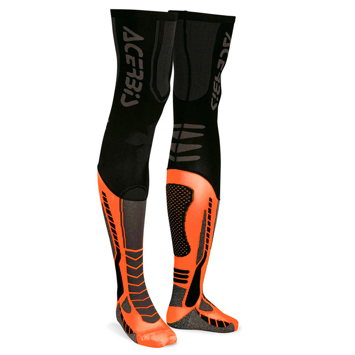 chaussettes cross acerbis x leg pro socks black orange