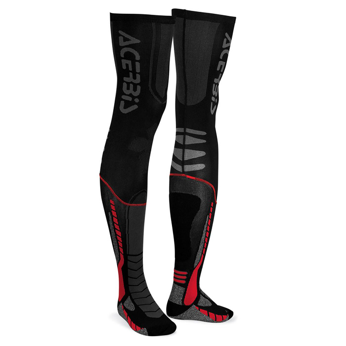 chaussettes cross acerbis x leg pro socks black red