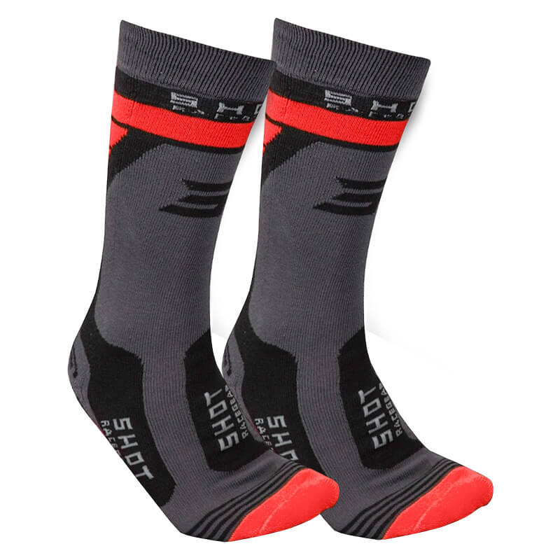 chaussettes shot race 2 0 2022 rouge fluo mx