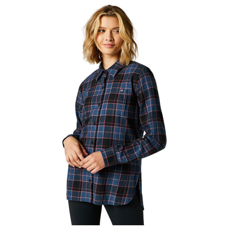 chemise fox racing femme pines flannel 2021 bleu automne