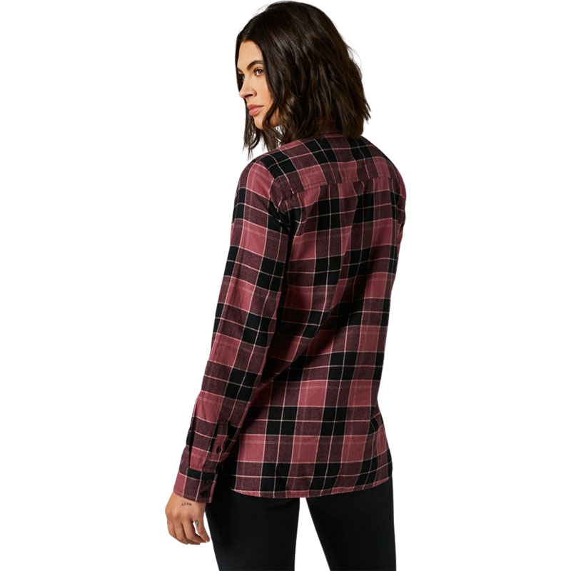 chemise fox racing femme pines flannel 2021 violet dos
