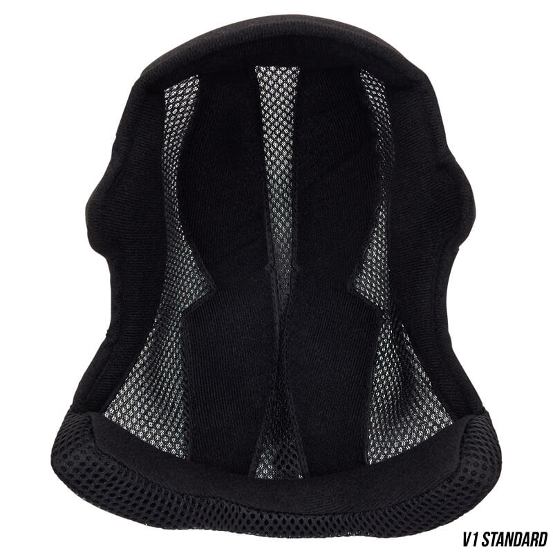 coiffe casque fox racing v1 standard noir 2022