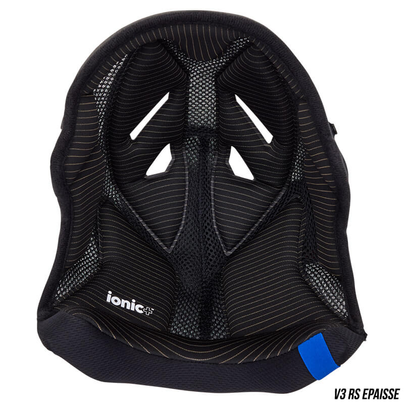 coiffe casque fox racing v3 rs epaisse noir 2024 mx