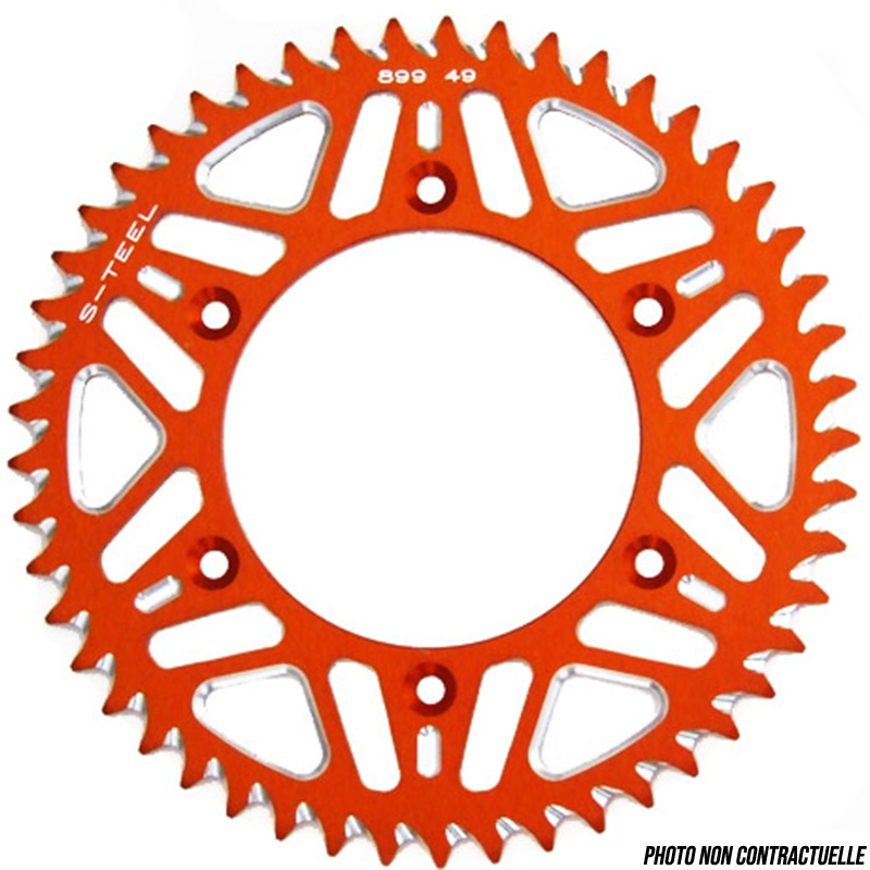 couronne alu motocross enduro s teel orange ktm sx sxf exc excf mx