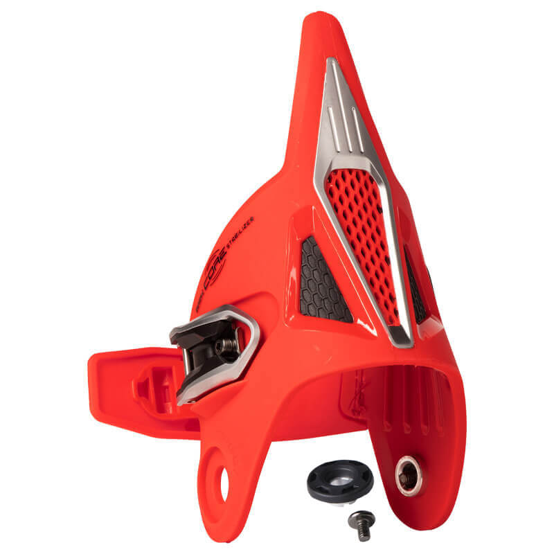 cuff gauche bottes fox racing instinct rouge corail vis 2022