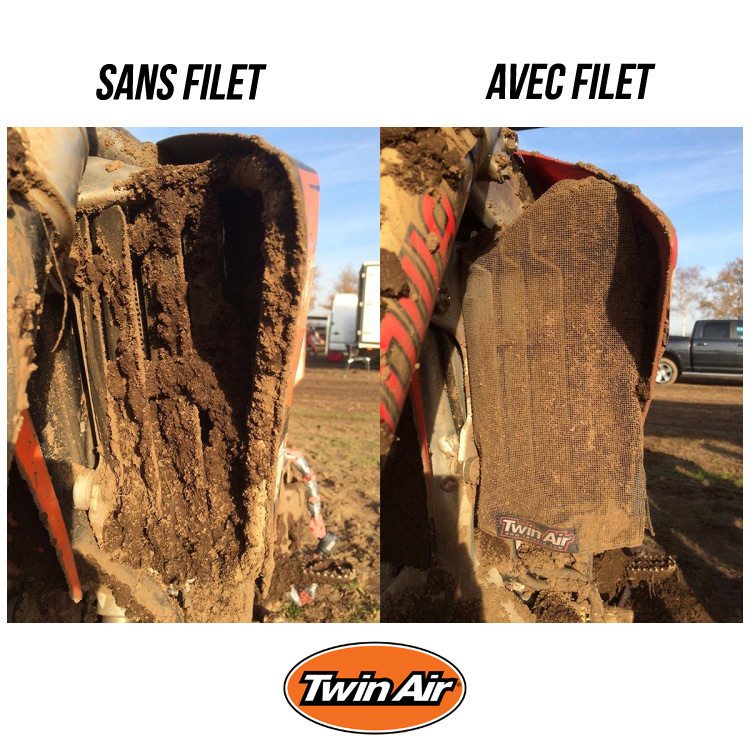 filet protection radiateur twin air motocross 