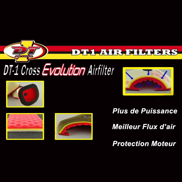 filtre air motocross dt1 evolution