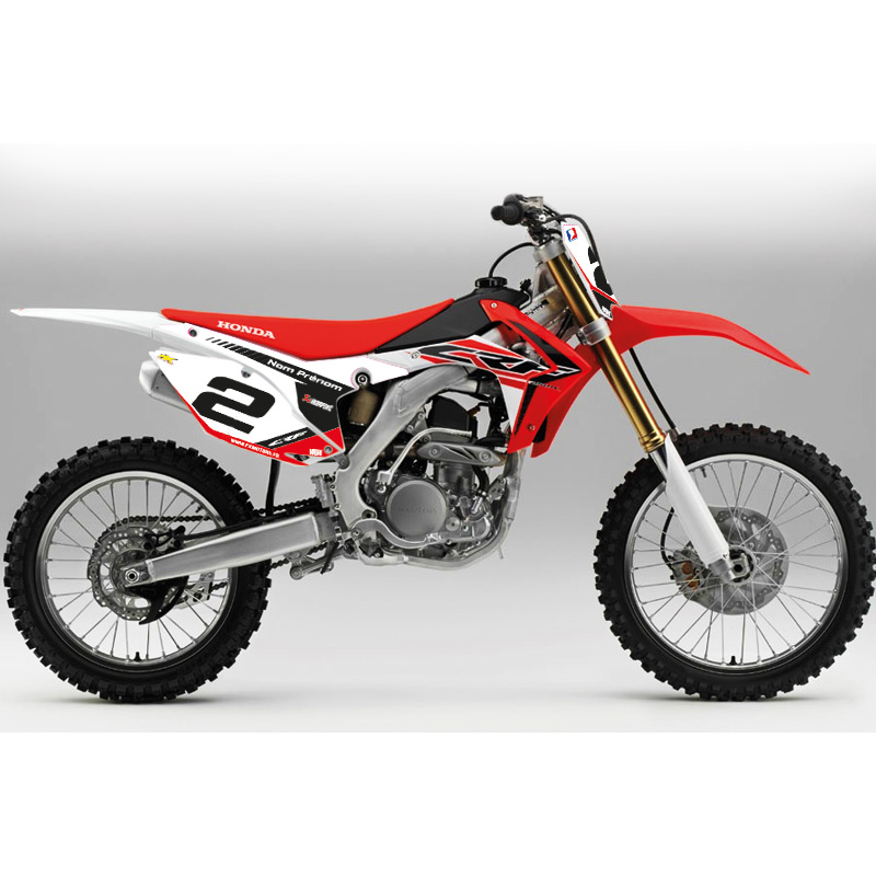 fond plaque personnalisable honda crf blanc