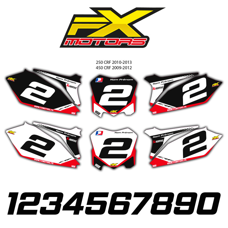 fond plaques perso honda  450crf 09 12