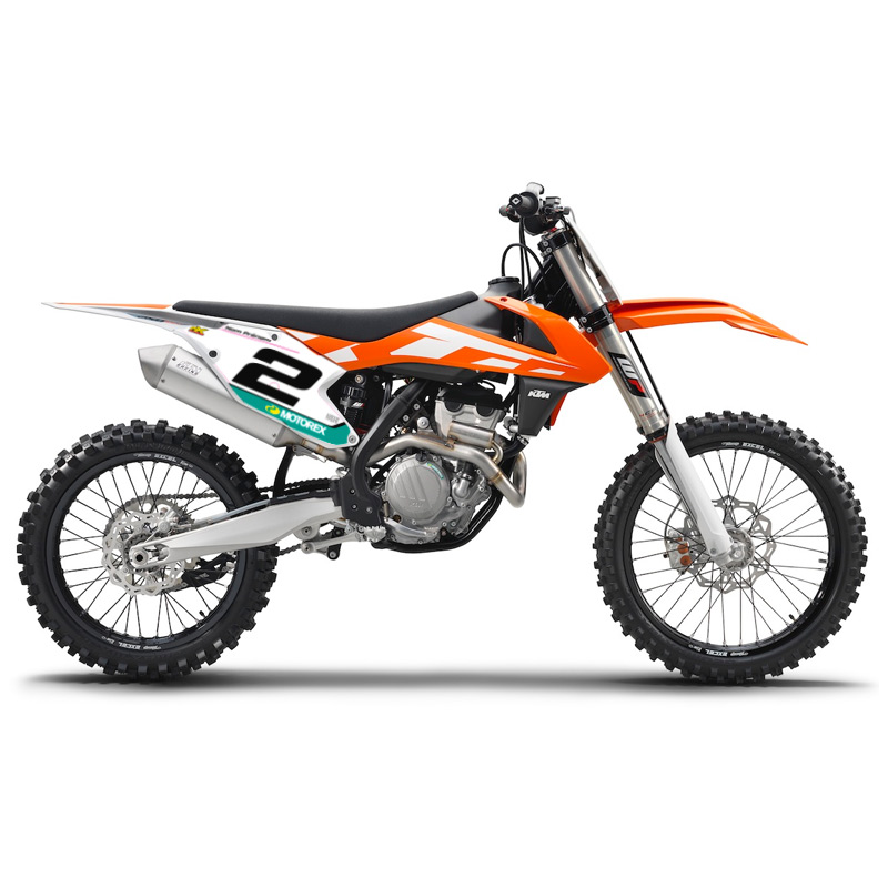 fond plaques perso motorex line ktm sx 2016 blanc