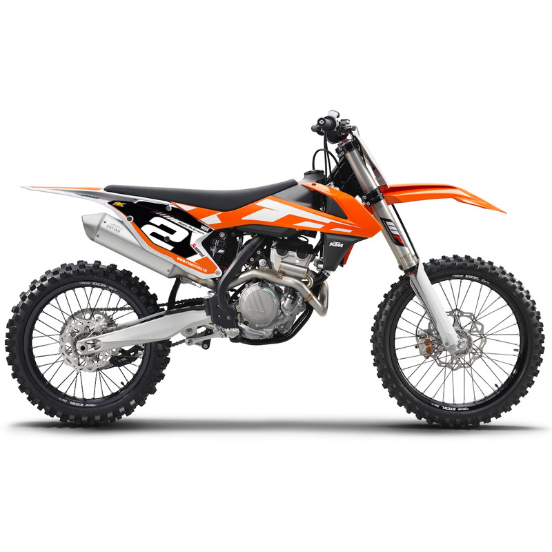 fond plaques perso racing line ktm sx 2016 noir