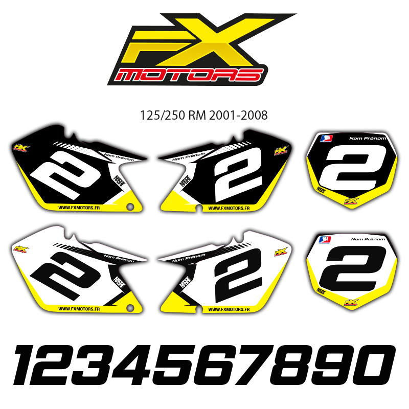 fond plaques perso suzuki rmz racing line motocross rm 2001 2012