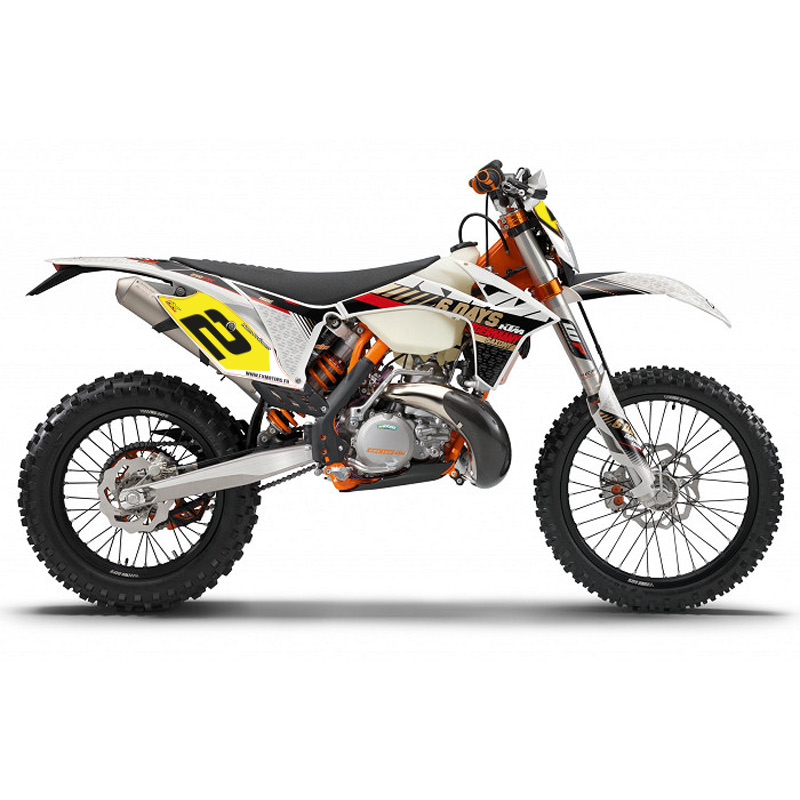 fonds plaques perso enduro ktm exc jaune