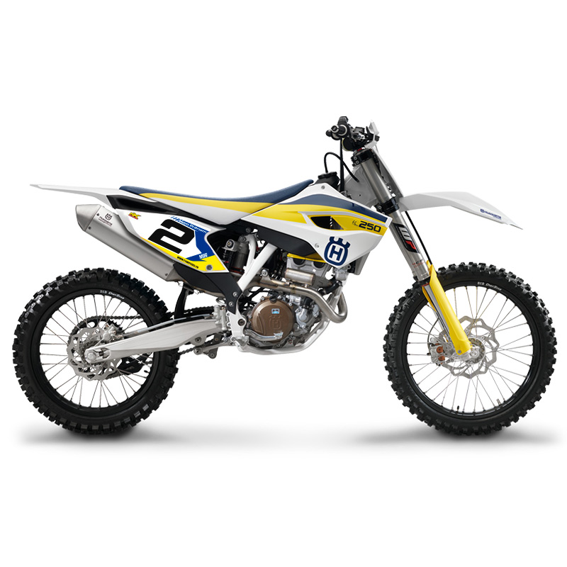 fonds plaques perso racing line husqvarna motocross 14 15 white