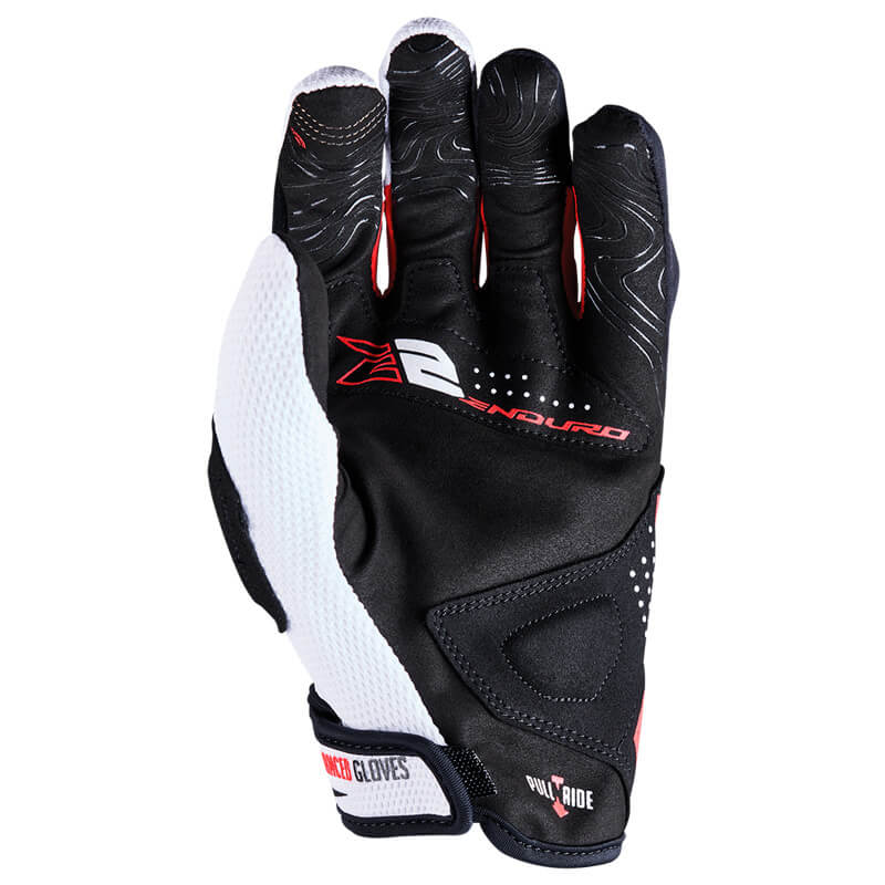 gant enduro five e2 blanc noir rouge 2024 kp1