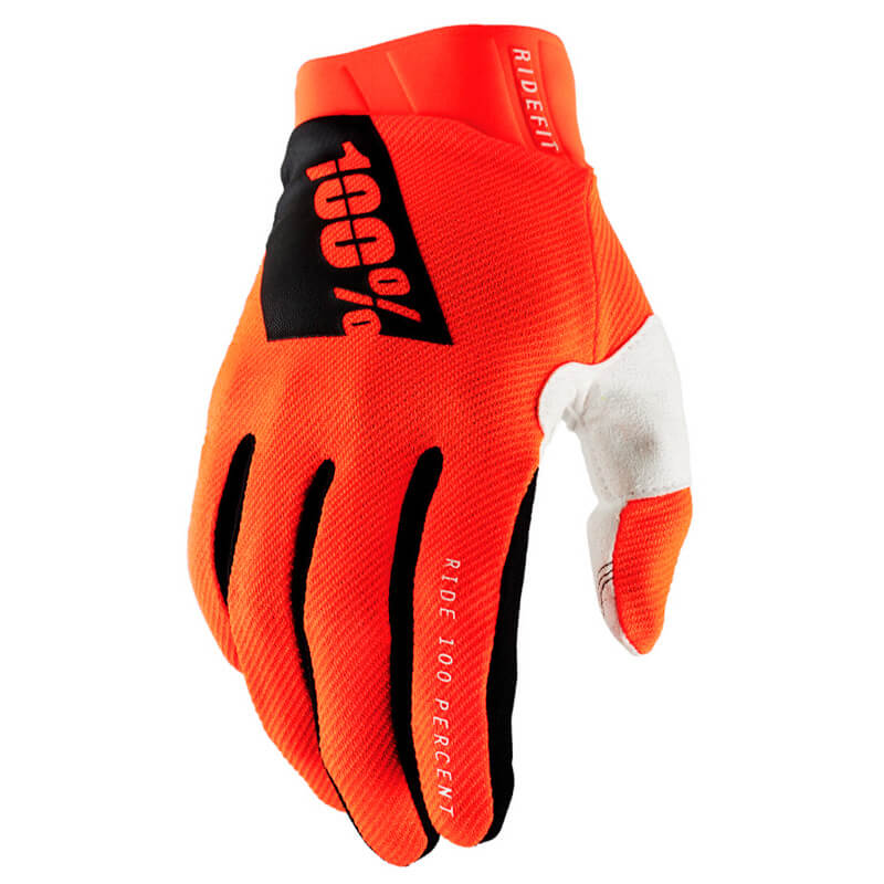 gants 100 percent ridefit 2021 orange fluo