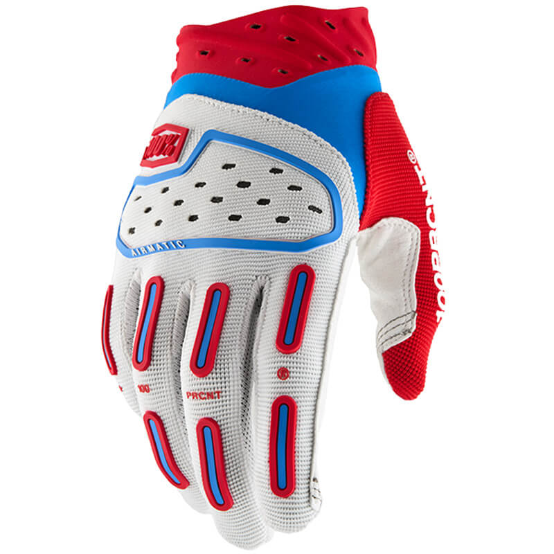 gants 100 pourcent airmatic 26 blanc bleu
