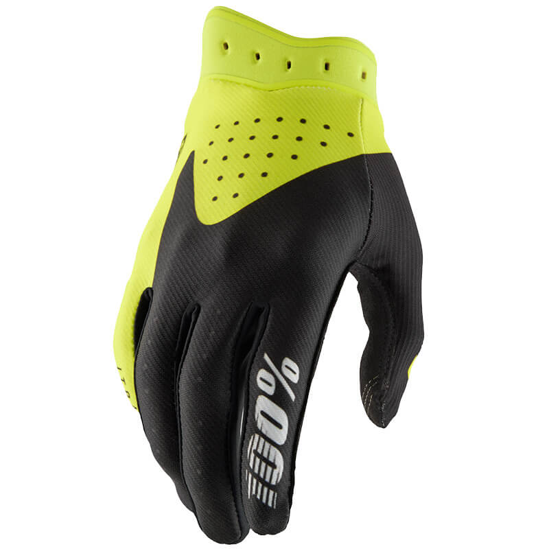 gants 100 pourcent itrack26 jaune noir