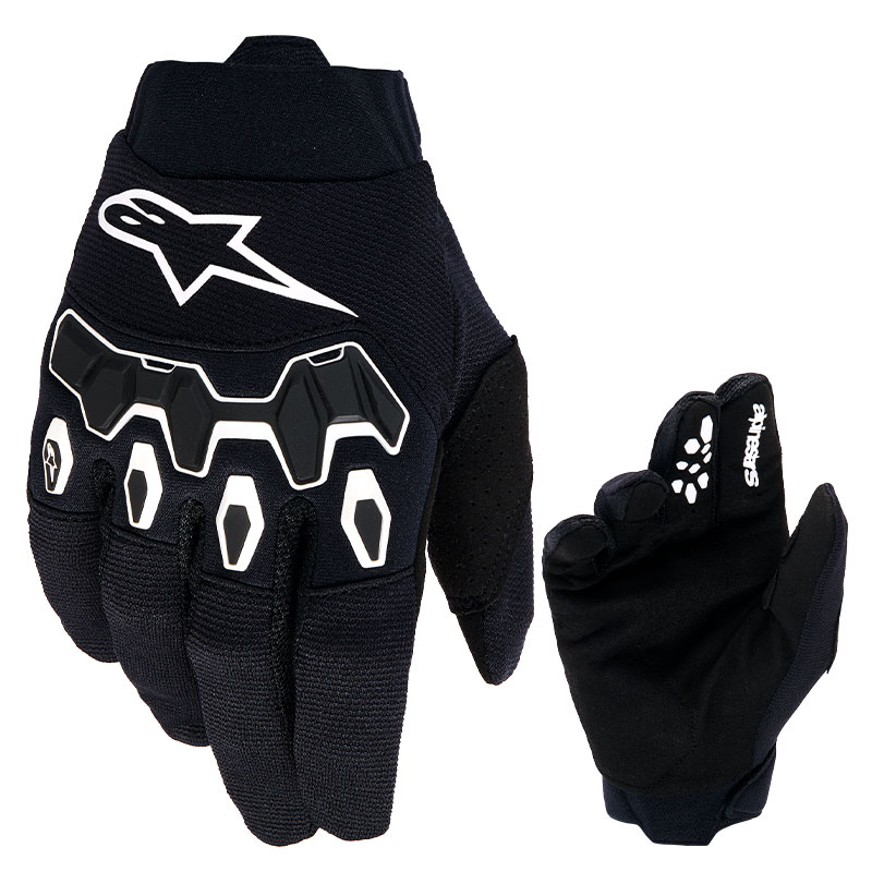 gants cross alpinestars full bore v2 youth 2026 noir blanc