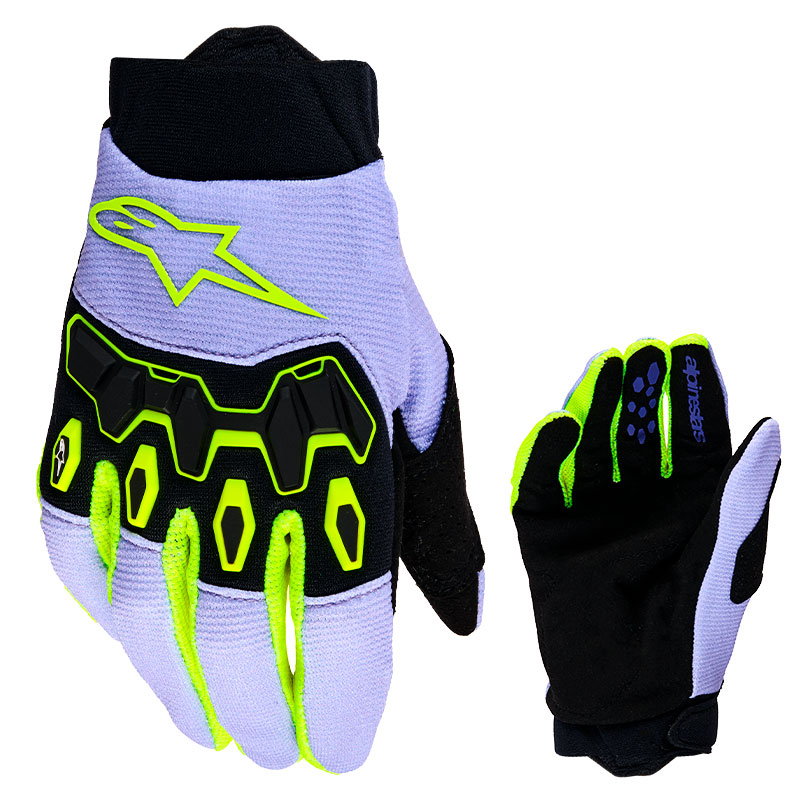 gants cross alpinestars full bore v2 youth 2026 violet jaunefluo