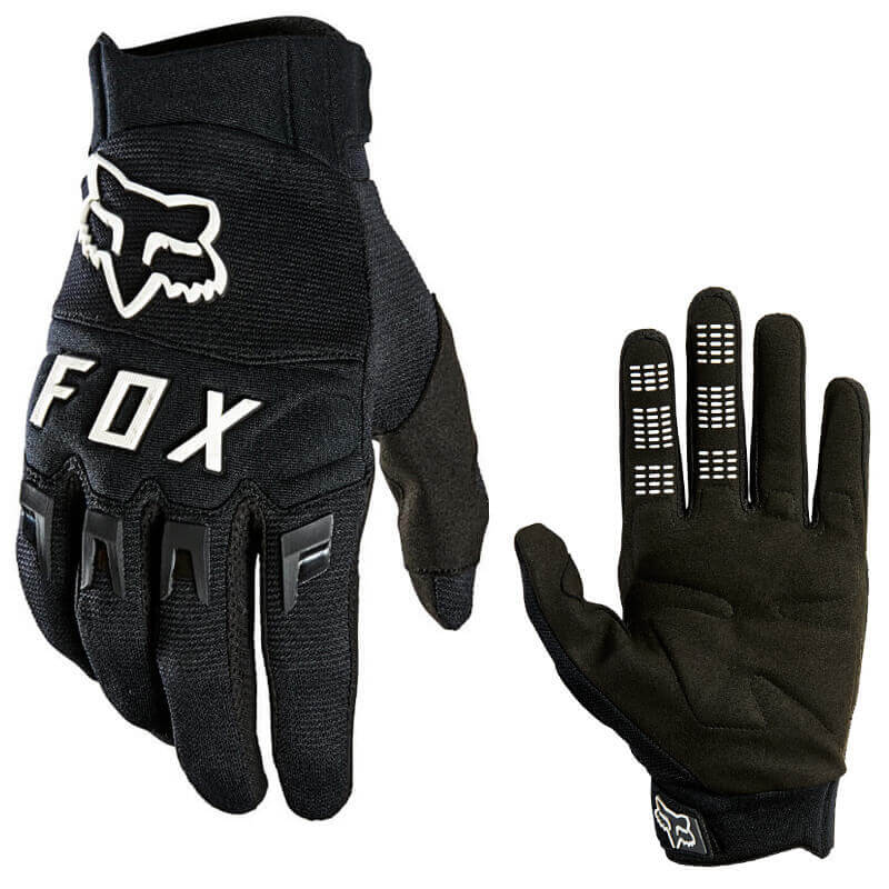 gants cross fox racing dirtpaw noir blanc 2023 motocross