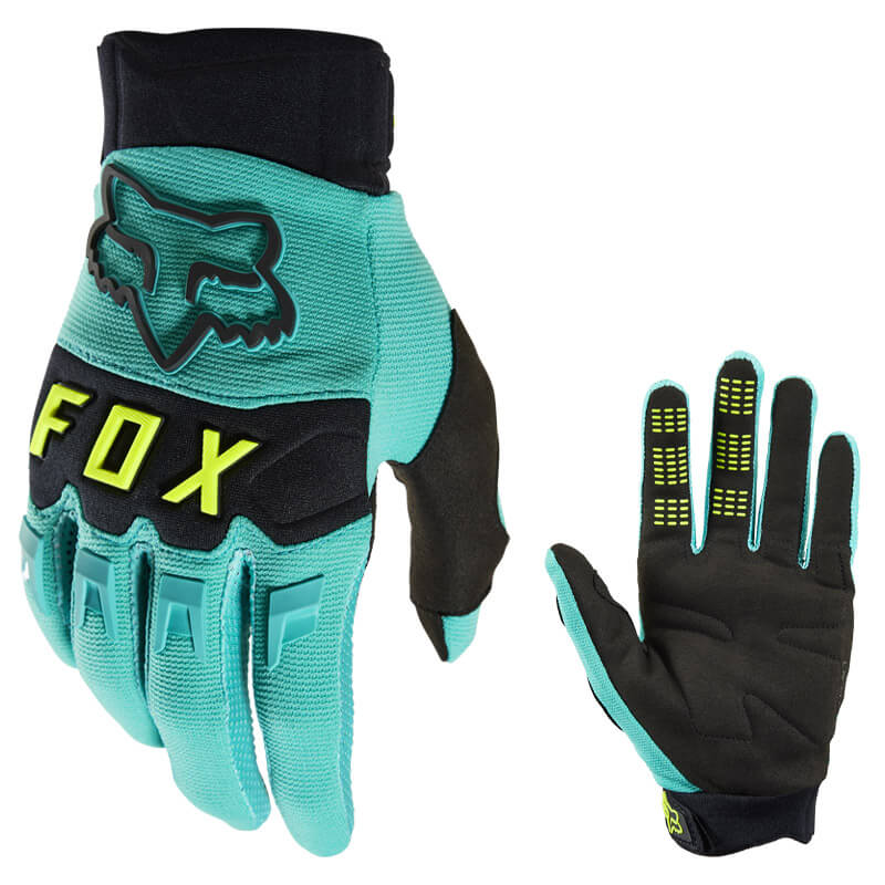gants cross fox racing dirtpaw turquoise 2023 motocross