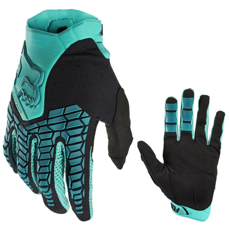 gants cross fox racing pawtector turquoise 2023 motocross
