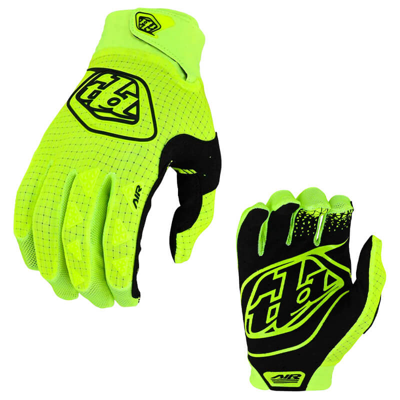 gants cross tld air solid 2023 jaune fluo motocross