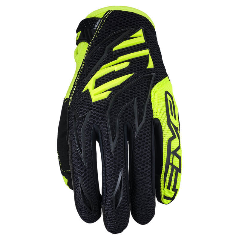 gants enfant five mxf3 noir jaune fluo 2022