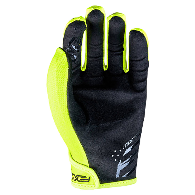 gants enfant five mxf4 jaune fluo 2023 paume mx