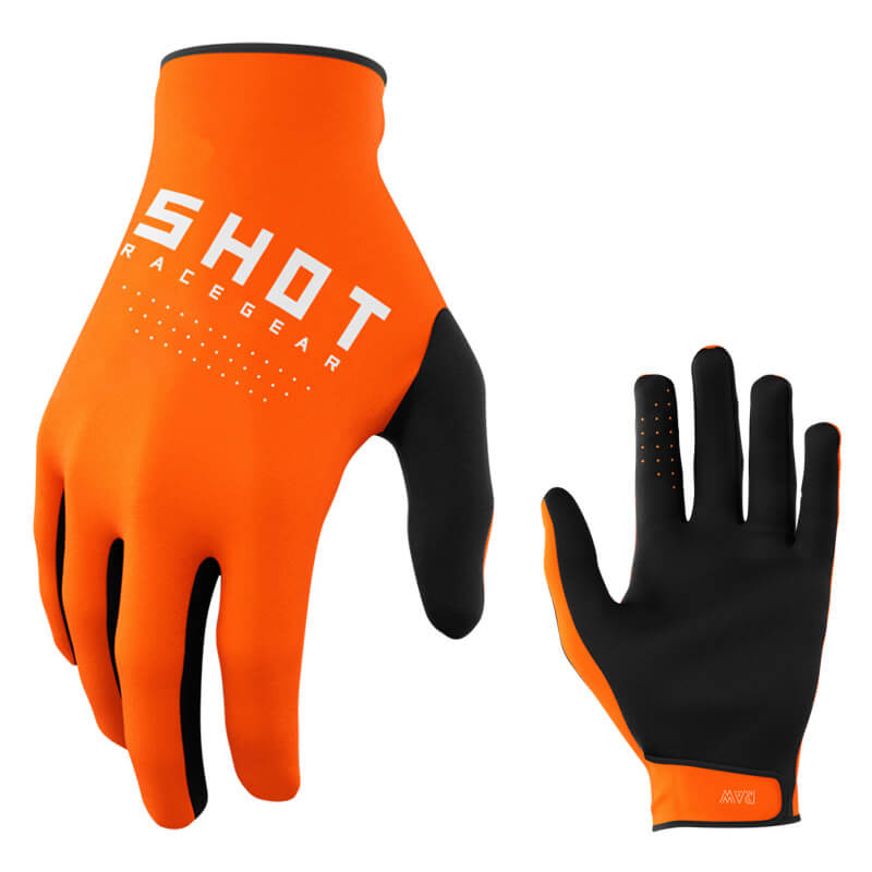 gants enfant shot raw 2023 orange motocross