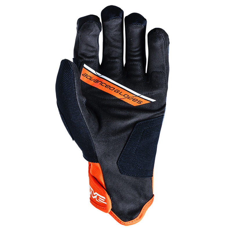gants five e3 homologue route noir orange 2020 paume