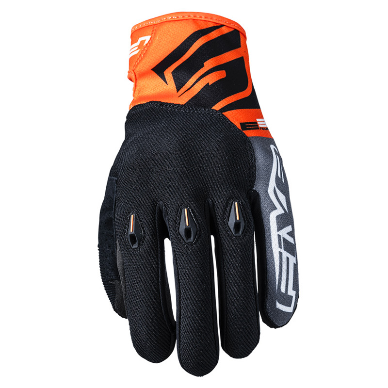 gants five e3 homologue route noir orange 2020