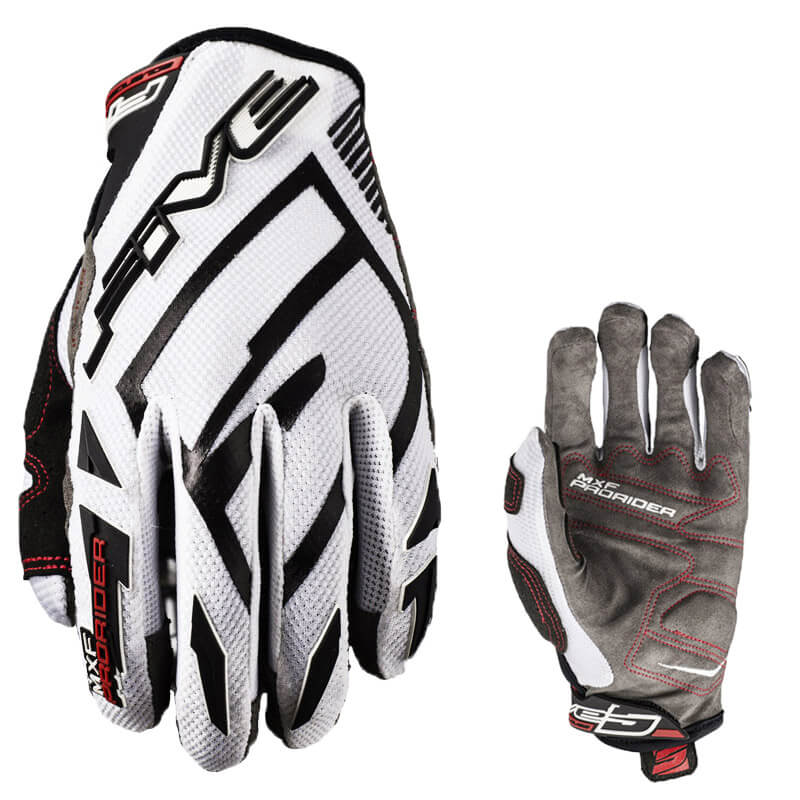 gants five mxf prorider s blanc 2020 paume mx