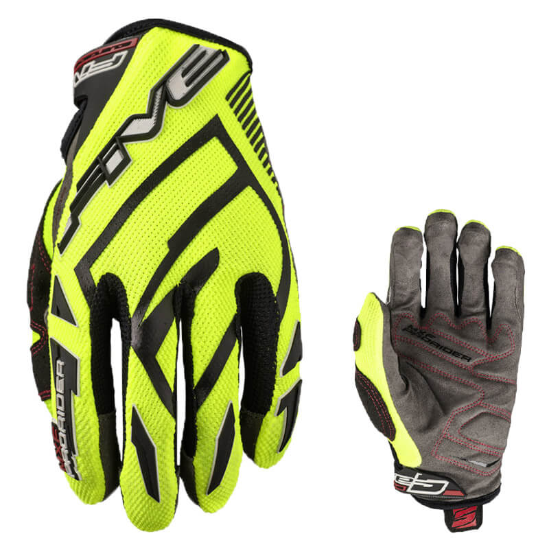 gants five mxf prorider s jaune fluo 2020 paume mx