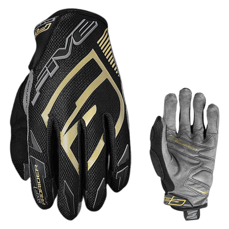 gants five mxf prorider s noir or 2020 paume mx