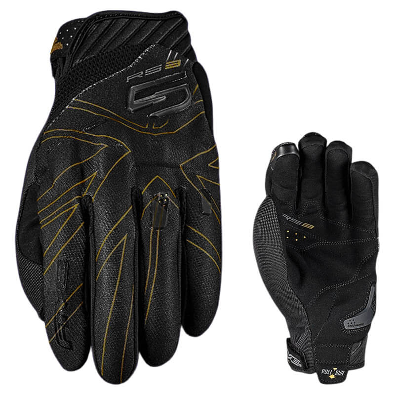 gants five rs3 evo graphics noir dore 2022 enduro