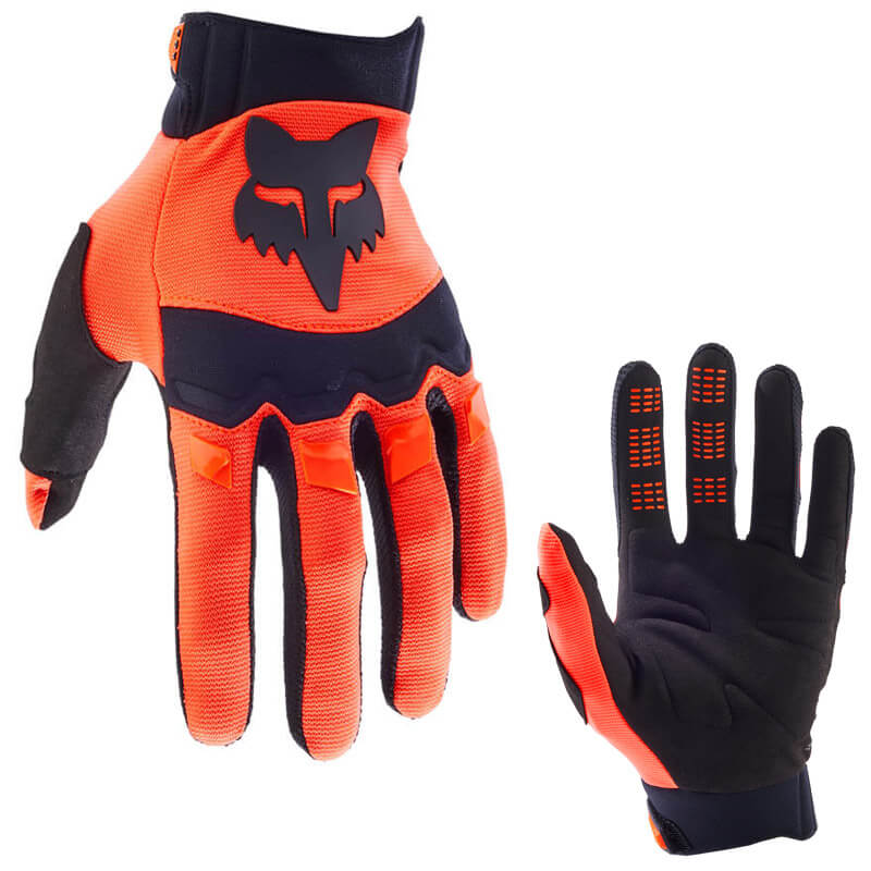 gants fox racing dirtpaw orange fluo 2024 cross
