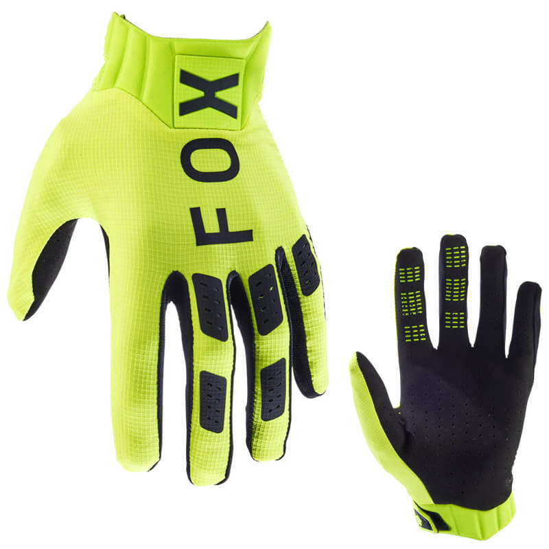 gants fox racing flexair jaune fluo 2024 cross