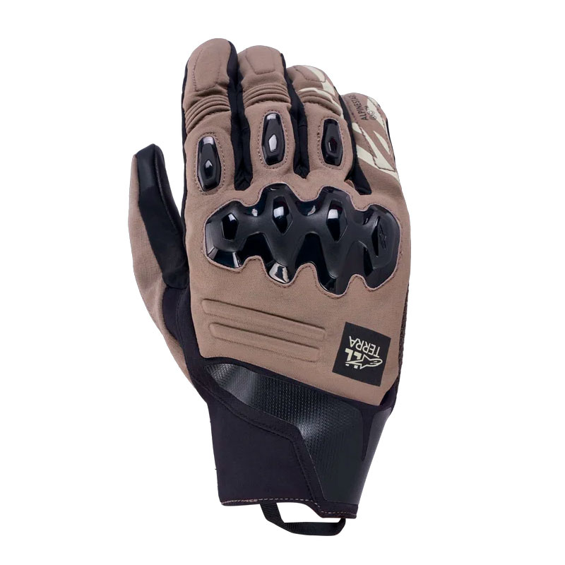 gants harok pro drystar moto alpinestar marron noir dos