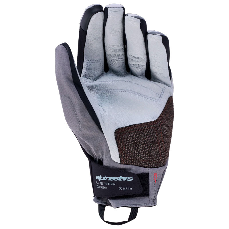 gants harok pro drystar moto alpinestar noir blanc gris interieur