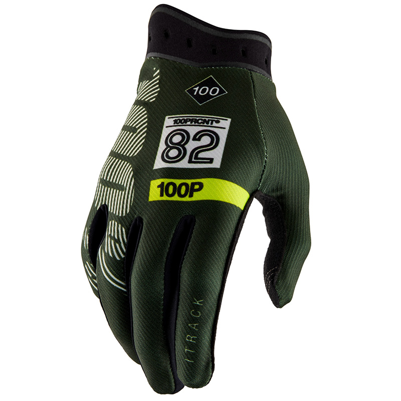 gants itrack motocross 100 kaki noir