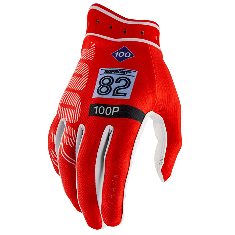 gants itrack motocross 100 rouge blanc