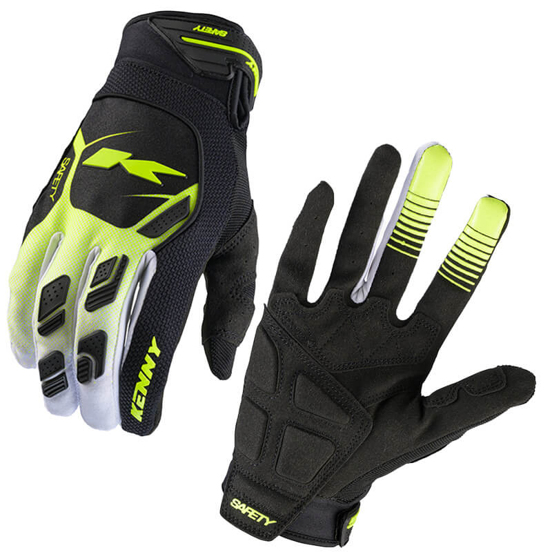 gants kenny safety jaune 27 cross